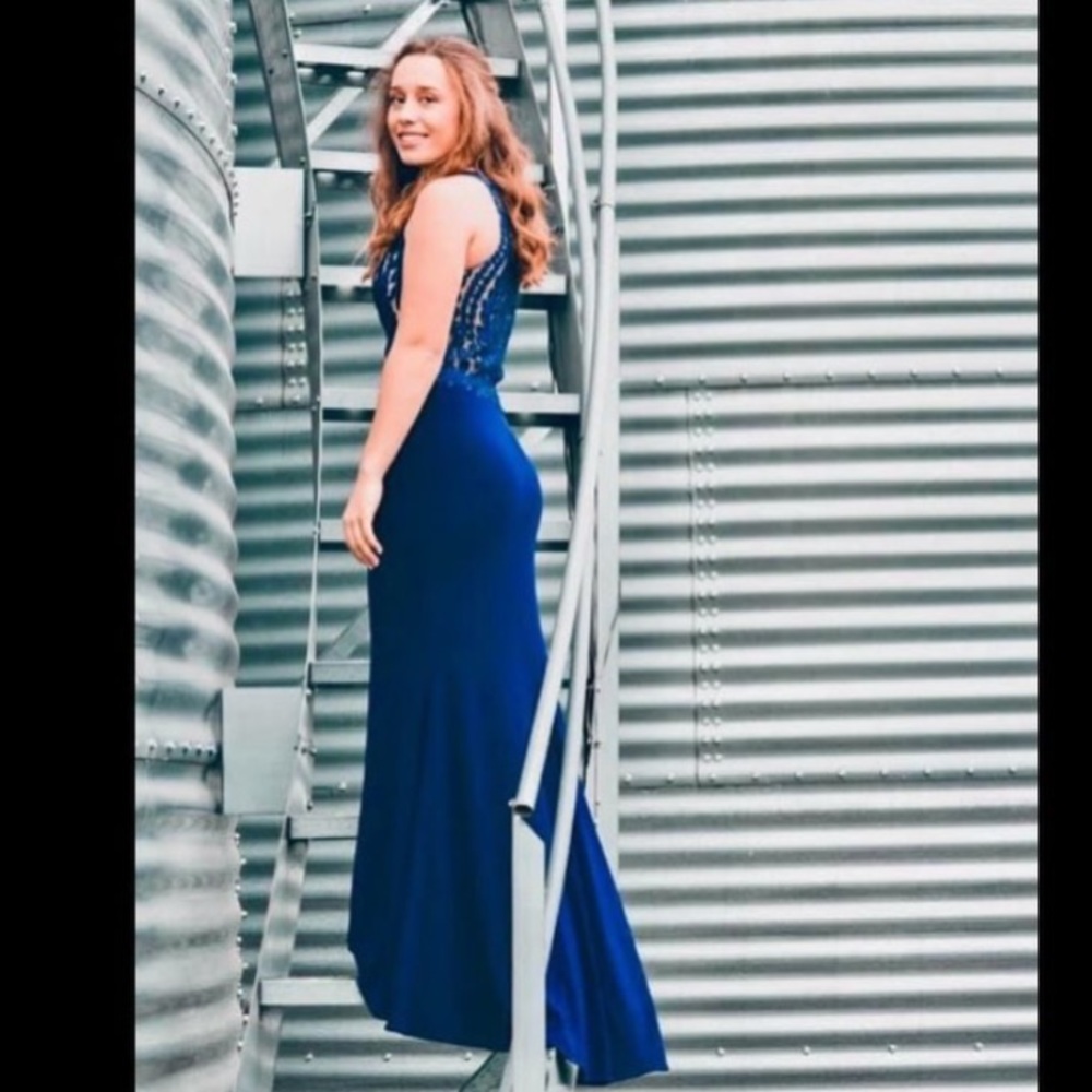 Navy blue prom dress